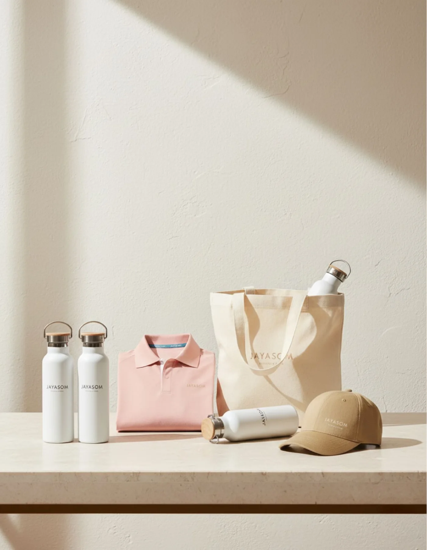 Branded sustainable apparel, bottles and accessories produced by OCEANR